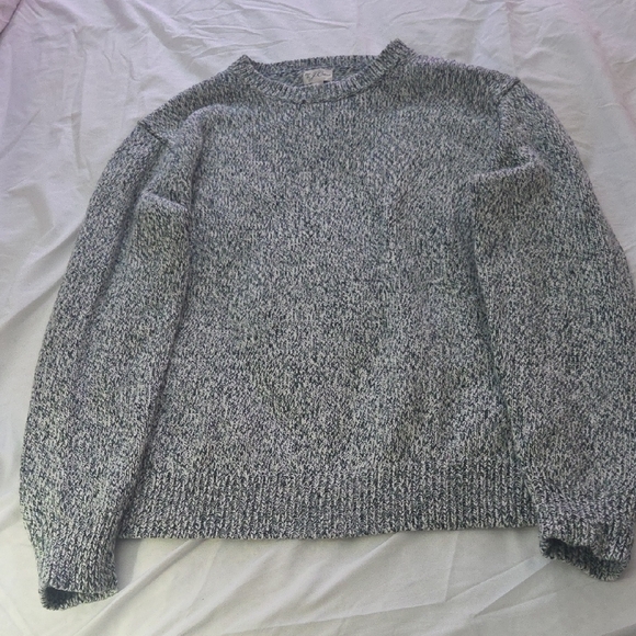 J. Crew Green and White Crewneck Sweater - Picture 1 of 10